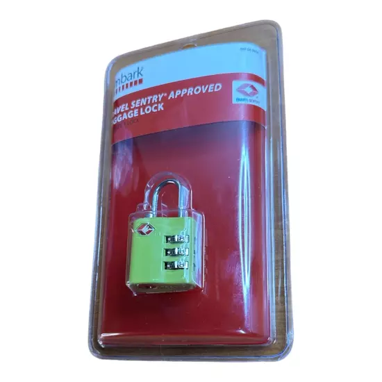 Embark Travel Sentry Approved Luggage Lock 069060404 Green Sealed