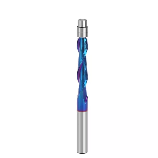 1/4" Shank Flush Trim Router Bit Solid Carbide UP/DOWN Compression Bit Nano-Blue