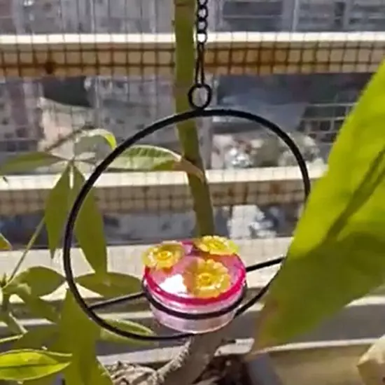 3 Pcs Hanging Feeder, Stackable Hanging Humming Bird Feeder with Metal9513