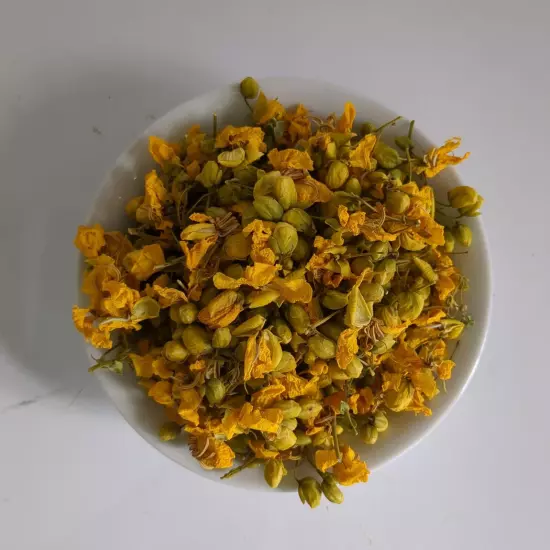 Dried Ranawara Flower Tea Ceylon Herbal Natural Organic Cassia Auriculate Avaram