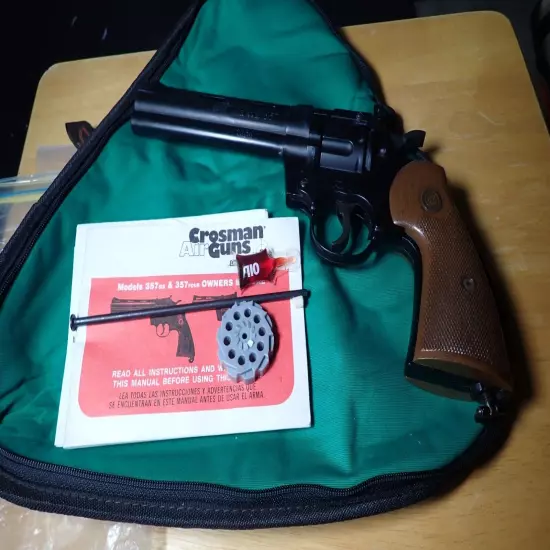 crosman 357 six .177 caliber CO2 powered pellet gun