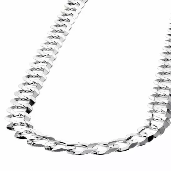 $6000 10K White Gold Solid Cuban Link Chain Necklace 2mm 16"- 30" Made In Italy