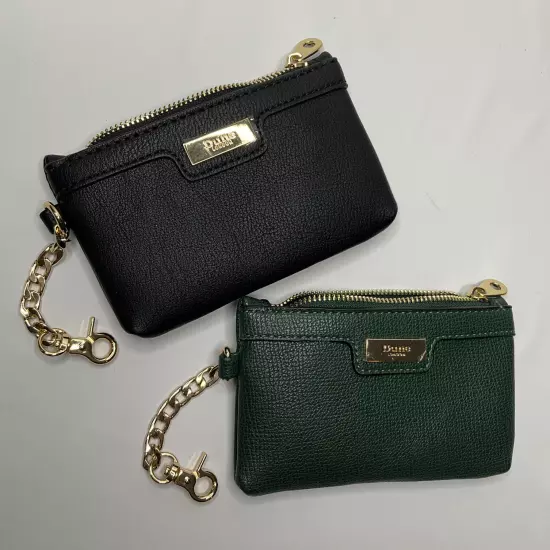 Dune London Wallet Pouch Key Zip Coin Credit Card Purse W Clip Black Green Lot 2