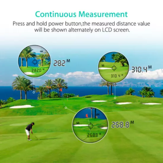 LF600G 6X22 Golf Laser Range Finder Telescope Range Mode + Golf Club Brush + Bag