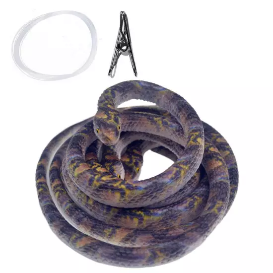 2024 Hot 70cm Fake Large Rubber Snake Realistic Lifelike Scare Prank Toy Sales