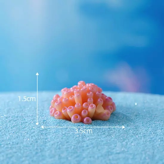 Cute Micro Colorful Artificial Coral Mermaid Resin Ornament Fish Tank Decorat Sn