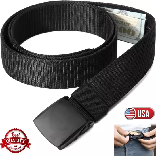 Men Nylon Anti Theft Travel Security Belt Military Tactical Hidden Money Belt US