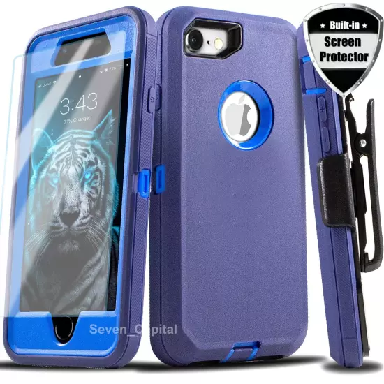 Shockproof Case For iPhone 6 7 8 Plus SE 2 3 Rugged Clip Cover Screen Protector