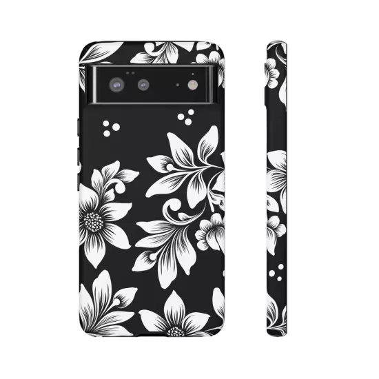 Black & White Floral Style - Tough Cases