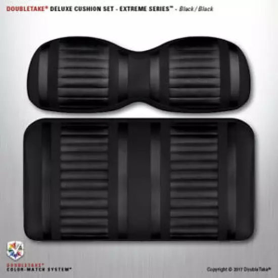 Extreme Double Take Golf Cart Seat Cushions (black/black)