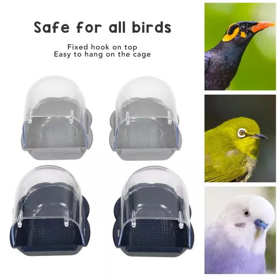 4pcs Pigeon Feeder Large Capacity Plastic Bird Feeder Hanging Box For Pigeons