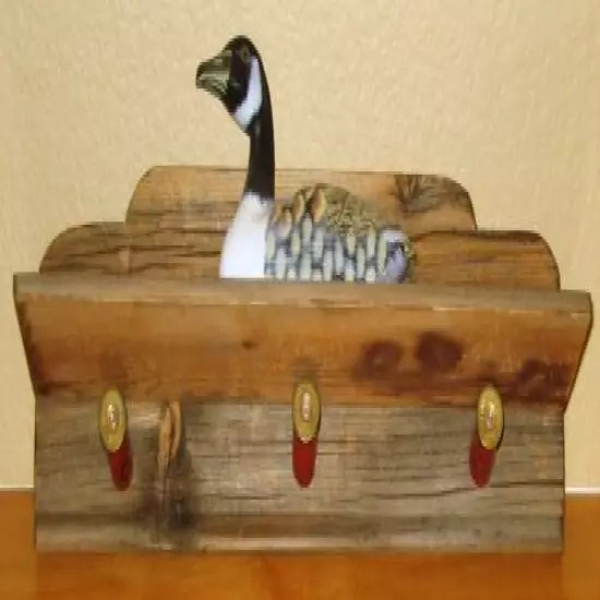 Handcrafted Barn Wood Goose Duck Hunters Coat Rack 