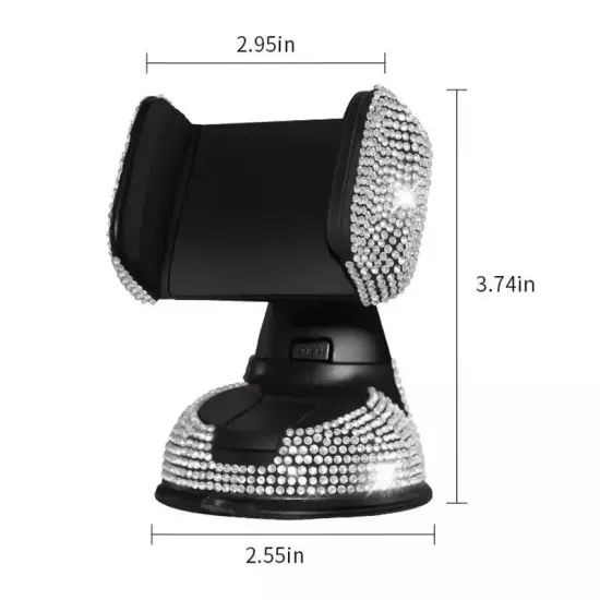 Glitter Diamond Car Phone Holder Mount Car Dashboard Sucker Cup Bracket Stand Mo