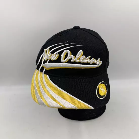 New Orleans Black White Yellow Adjustable One Size Fits Most Cap