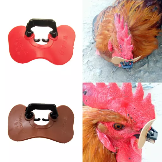 12pc Soft Pinless Chicken Peepers Pheasant Poultry Blinders Spectacles 