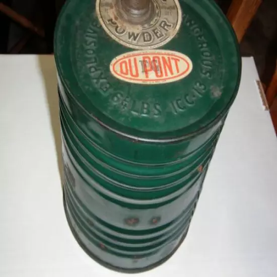 Vintage Dupont 6 IB. Powder Tin Can 