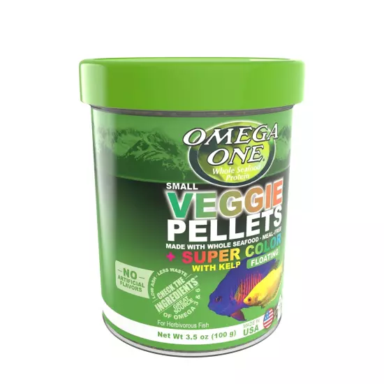 Super Color Veggie Kelp 3mm Floating Pellets, 3.5 oz Container