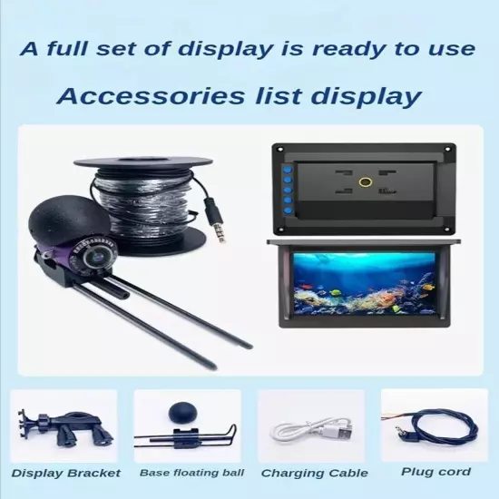 5.0/4.3 Inch Display Underwater 220° Fishing Camera Waterproof 9 Hours Endurance