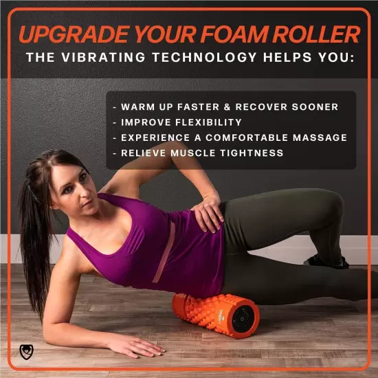 URBNFit Vibrating Foam Roller - Electric Muscle & Back Roller w/ 5 Speeds for...