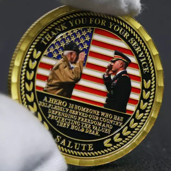 Thank You for Your Service Veteran Coin Military Gratitude Challenge Coins