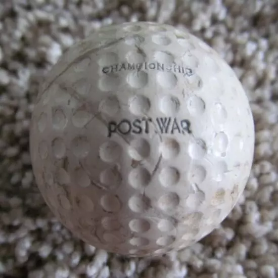 VINTAGE POST WAR CHAMPIONSHIP GOLF BALL SEVERAL CUTS & WEAR INTERESTING NAME