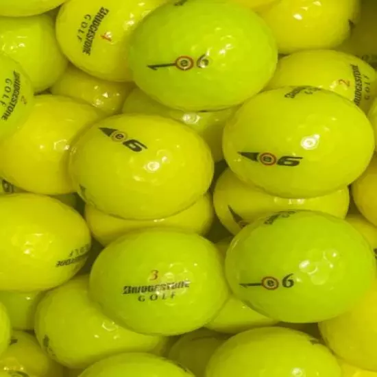 24 AAAA Mint Bridgestone e6 Yellow Golf Balls 