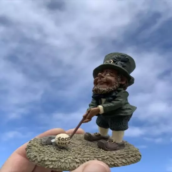 Finnians Miles O'Swing Golf Figurine Retired Irish Blarney Stone Golfer❤️sj11h5s