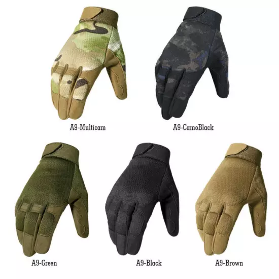 Tactical Army Safety Work Impact Full Finger Gloves Shooting Hunting Motorcycle