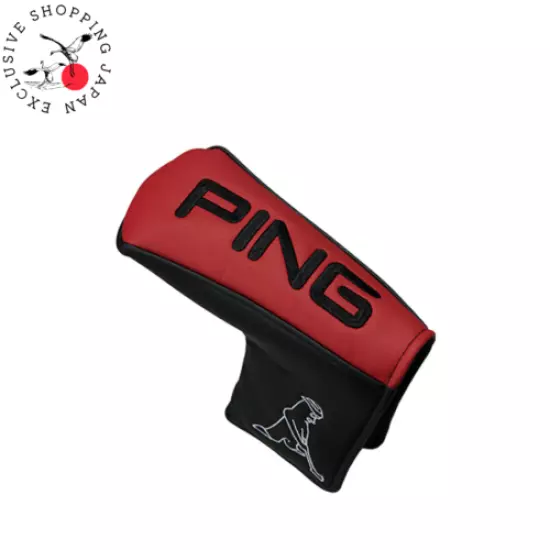 Ping Golf Club Putter Head Cover Red PU Leather With Magnet Original Protector 