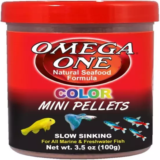 Omega One Color Mini Pellets, Sinking, 3.5 oz