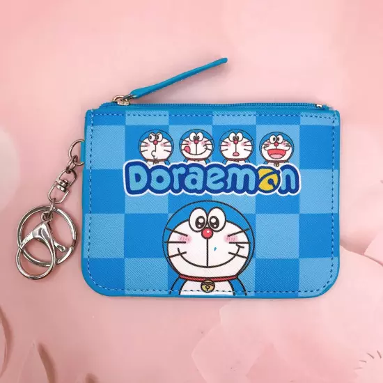 doraemon zip Card Holder Bag Keychain Coin Purse Card Holder Purses handbag