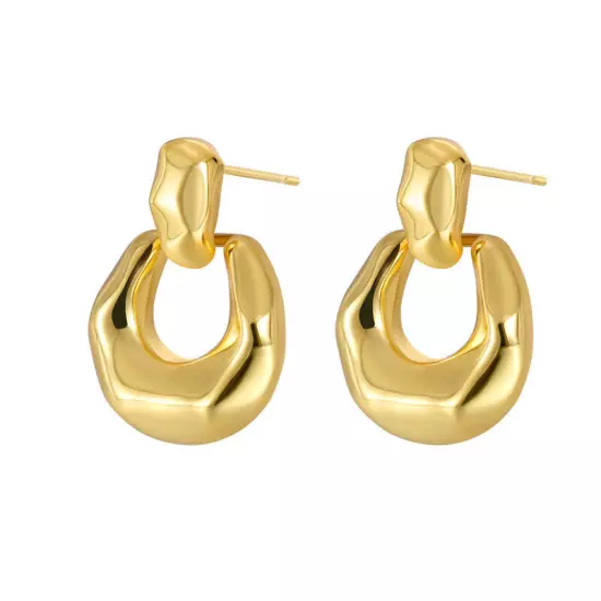 Retro Irregular Three-dimensional Geometric Stud Earrings