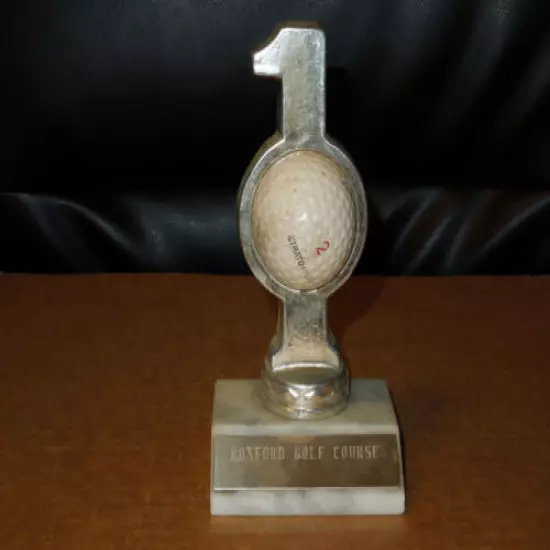 Vintage Hole in One Golf Trophy with Italian Marble Base