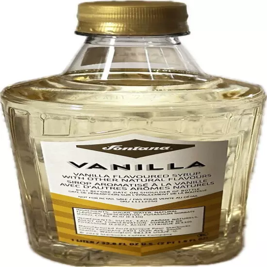 Fontana for Starbucks VANILLA Flavored Coffee Syrup 33.8 Oz/1 L- Lot/2