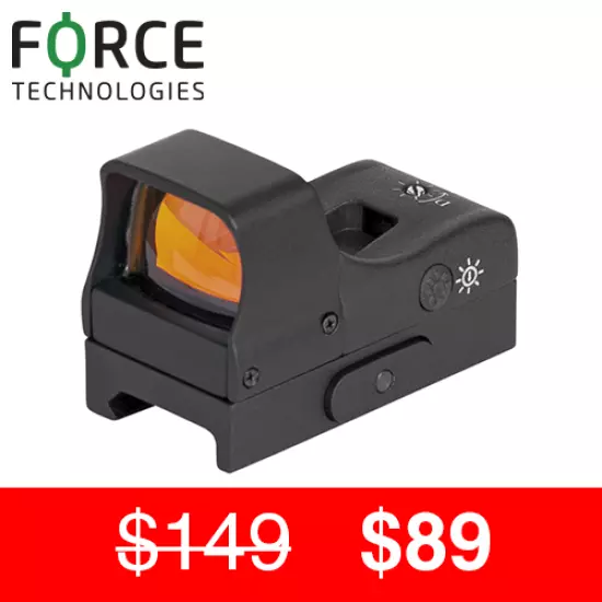 Force Mini Reflex Red Dot Sight RDS 1x27 mm - with one-button operation, 3.5MOA