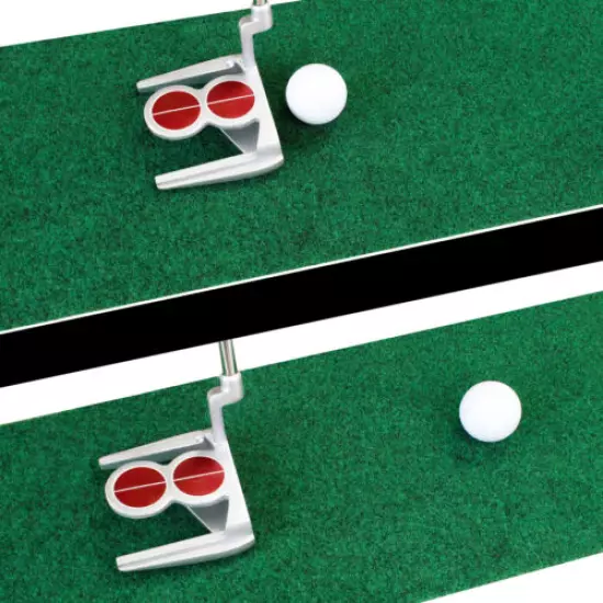 Golf Putting Green 7.33FT*1FTPuttingTrainer Mini Golf Mat with Auto Ball Return