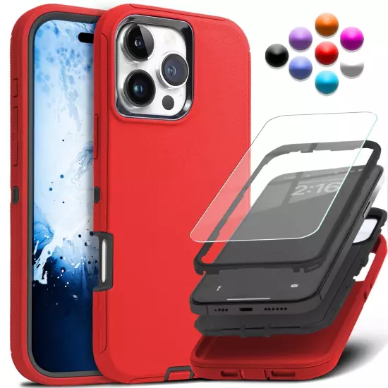 Shockproof Heavy Duty Case For iPhone 16 15 14 Plus 13 12 11 Pro Max Rug Cover