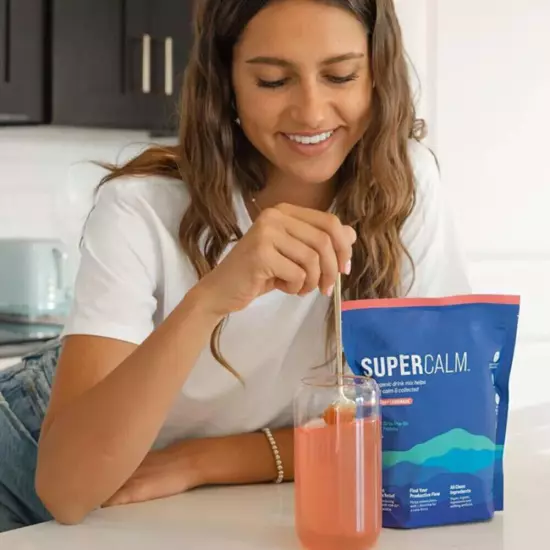 Supercalm Powdered Drink Mix Supplements for Relaxation & Focus No Sugar Non GMO