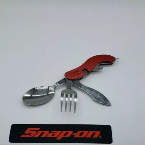 Snap On Tools Camping Utensils Tool Knife Fork Spoon bottle opener Stainless New