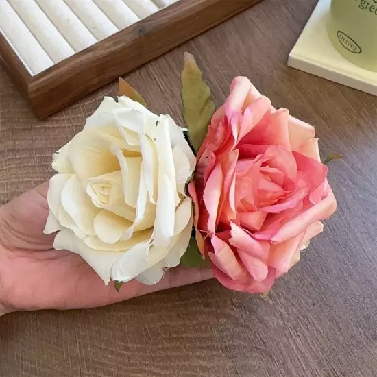 Simulation Flower Rose Hair Claw Headdress Hair Clip Claw Clamp Wedding *