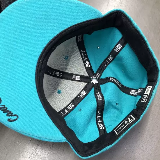 new era 59fifty 7 1/8 Crooks And Castles Turquoise Hat Cap Embroidered 8021 CC