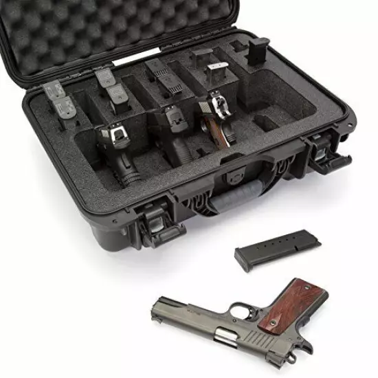 Nanuk 925 Orange TSA Approved Handgun Case QUAD Glock 1911 22LR Ruger 4-UP 9mm