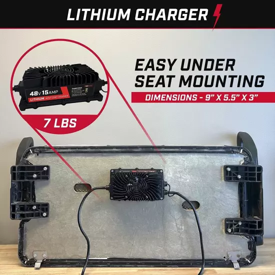 FORM 48 Volt, 15 Amp Lithium Onboard Golf Cart Battery Charger