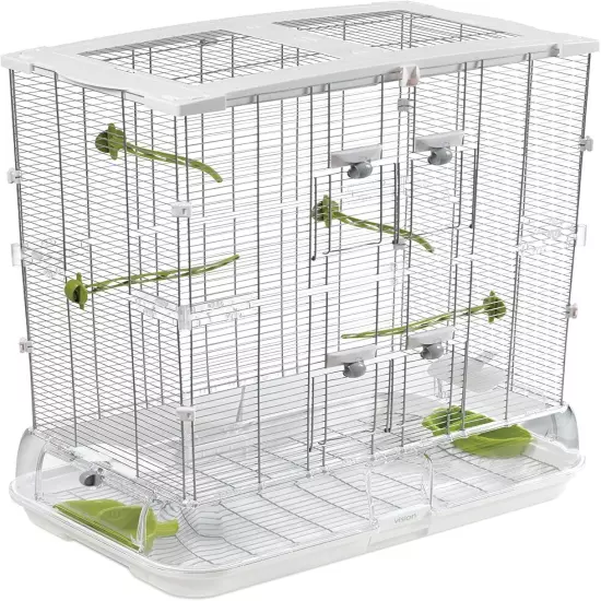 Vision M02 Wire Bird Cage, Home for Parakeets, Finches and Medium, White 