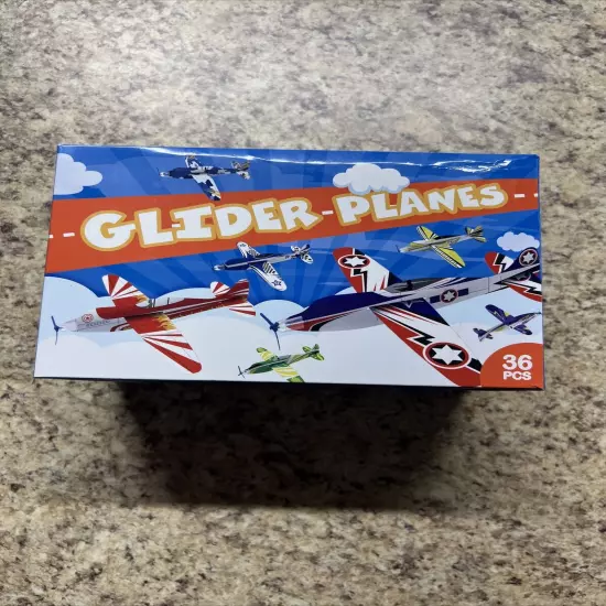 36pcs DIY Glider Planes Model Airplanes Kids Throwing Airplane Toy