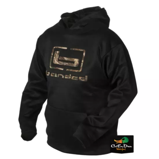 BANDED b LOGO HOODIE HOODED SWEATSHIRT BLACK WITH MAX-5 CAMO LOGO - B1050007-BK