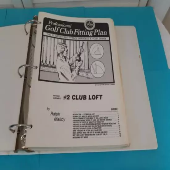 Vintage The Complete Golf Club Fitting Plan Program Binder By Ralph Maltby,PGA