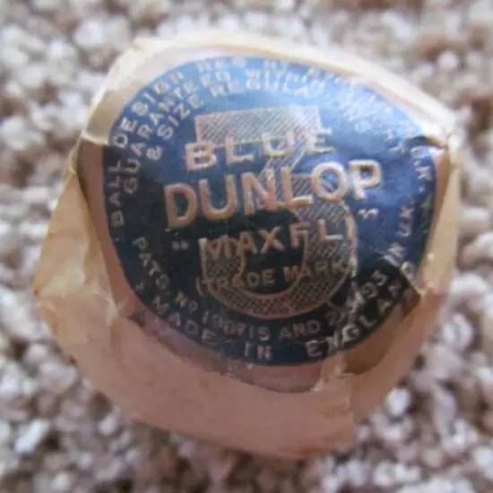 VINTAGE WRAPPED DUNLOP BLUE MAXFLI MESH GOLF BALL WITH ORIGINAL SEAL