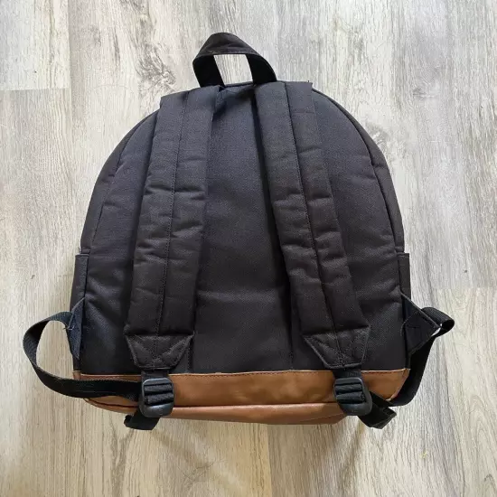 Herschel Backpack Black Brown Leather / One Size Red Inside