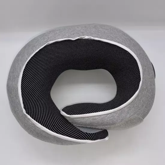 Travel Neck Pillow by ComfoArray in Light Gray w/ Removable Washable Cover EUC